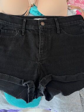 Hollister Black Denim Cutoff Shorts